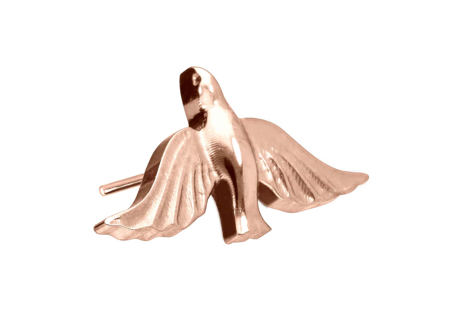 Titan Aufsatz mit Push Pin TAUBE von Piercingline